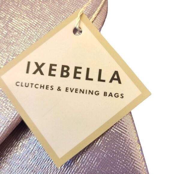 IXABELLA Crossbody Clutch Bag Sparkly Soft Lilac Pink - Picture 7 of 13